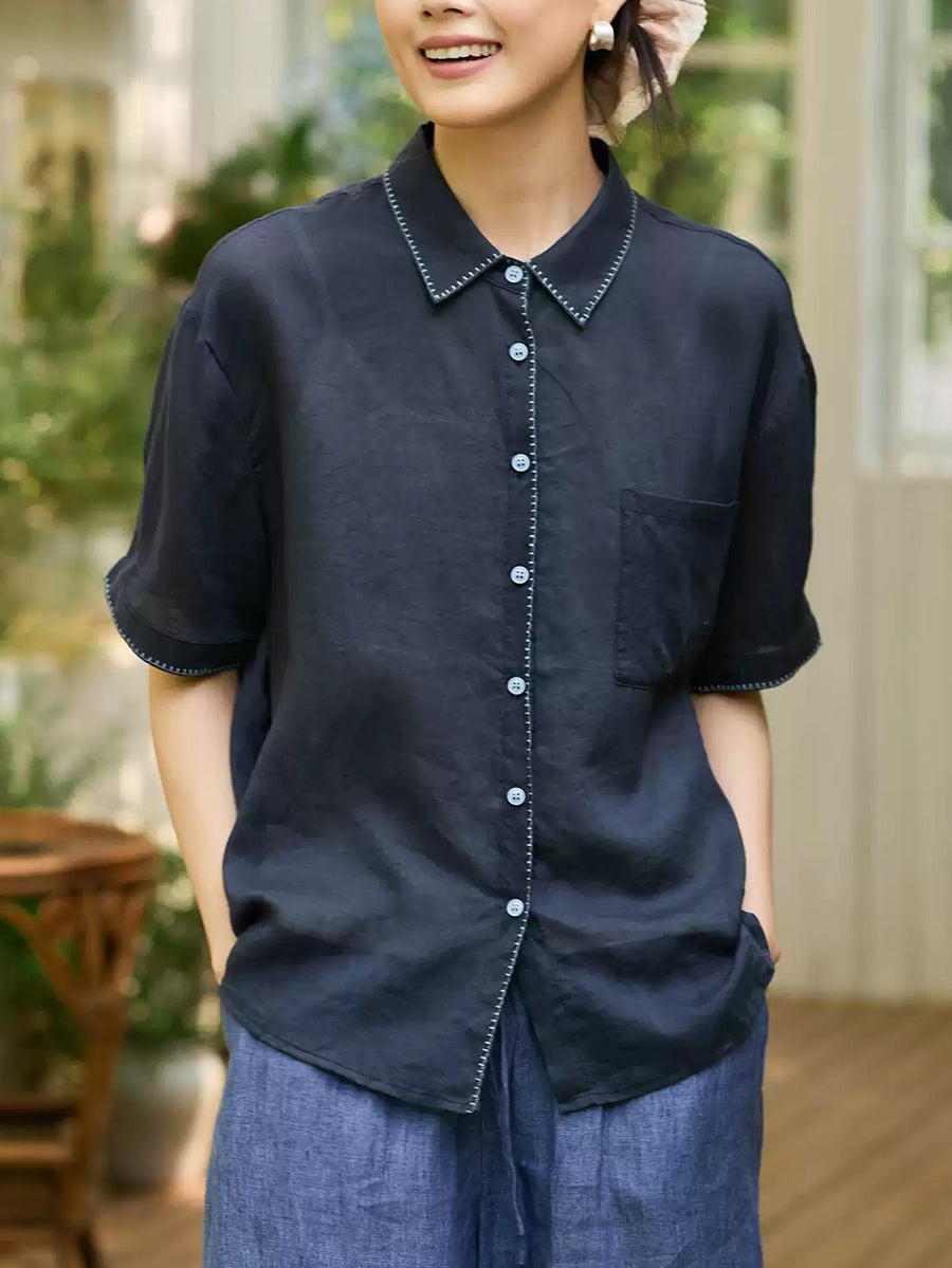 å¥³å£«å¤å­£èè¡é¢¨è§éº»ç¿»é è¥¯è¡«