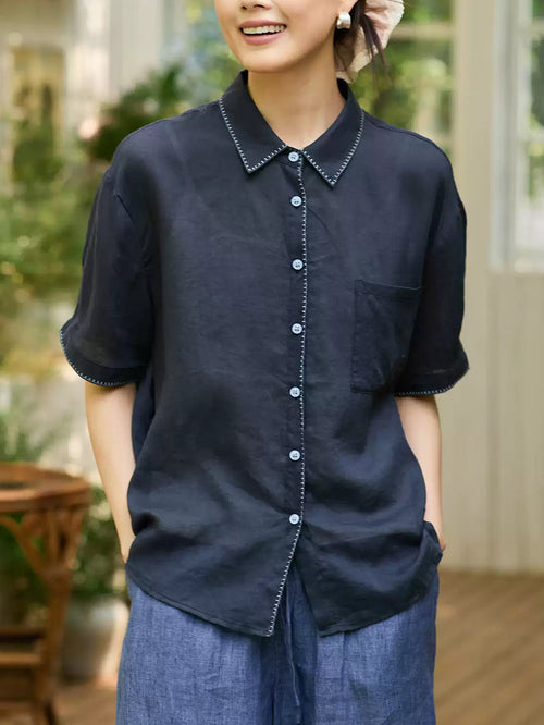 å¥³å£«å¤å­£èè¡é¢¨è§éº»ç¿»é è¥¯è¡«