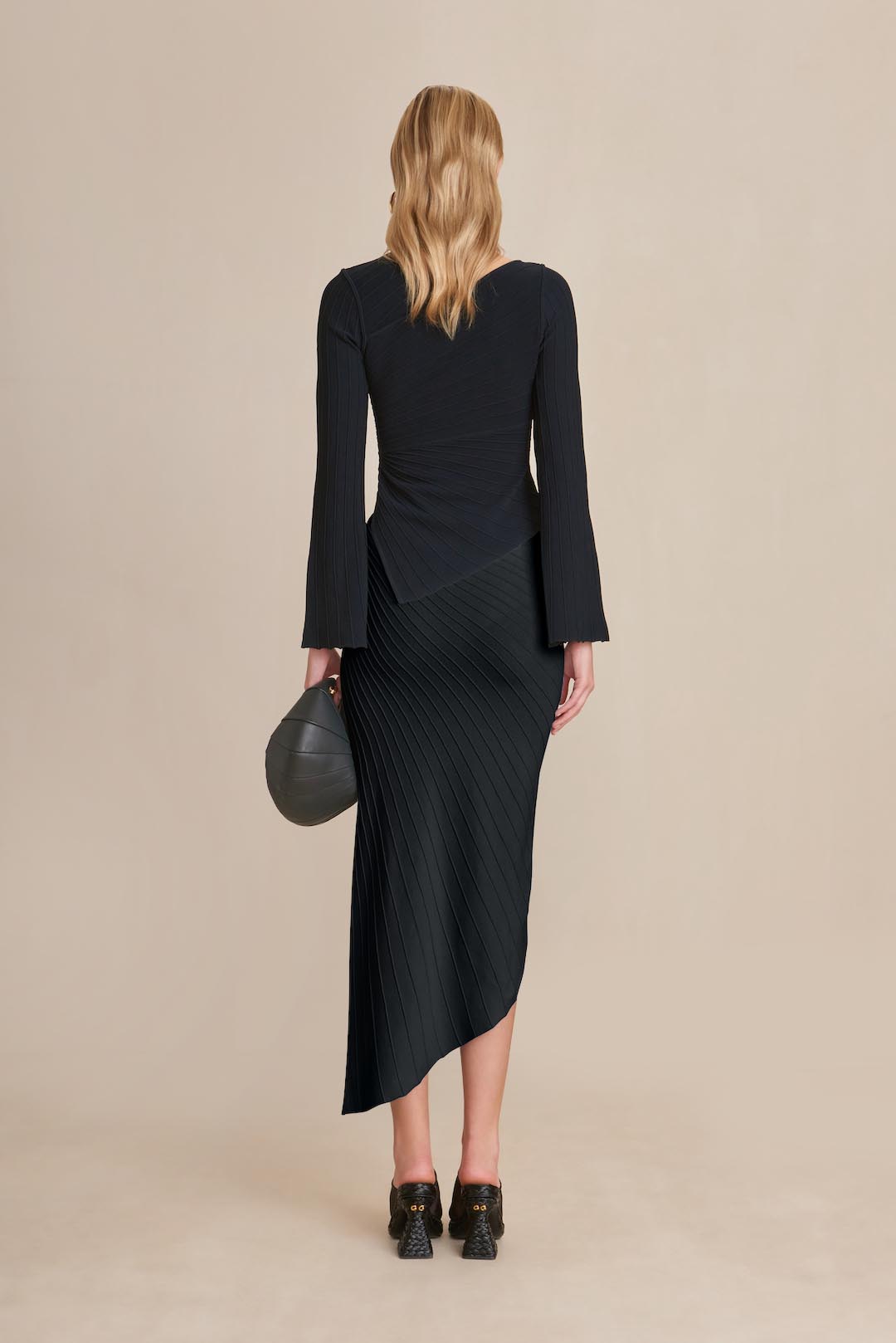 EWEN KNIT SKIRT - BLACK