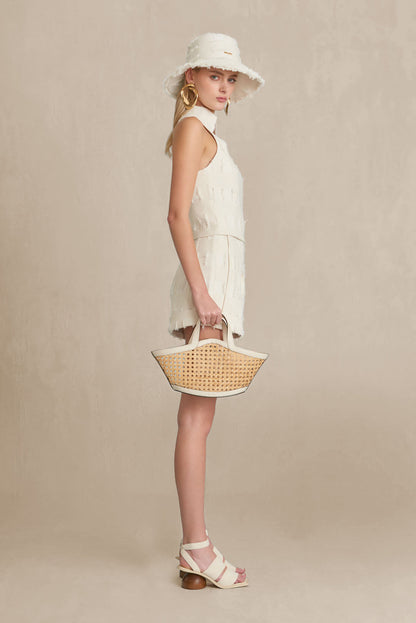 OLGA SHORT - OFF WHITE MULTI