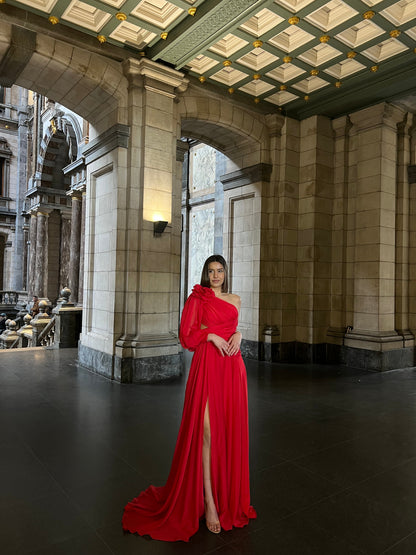 The Hira dress red