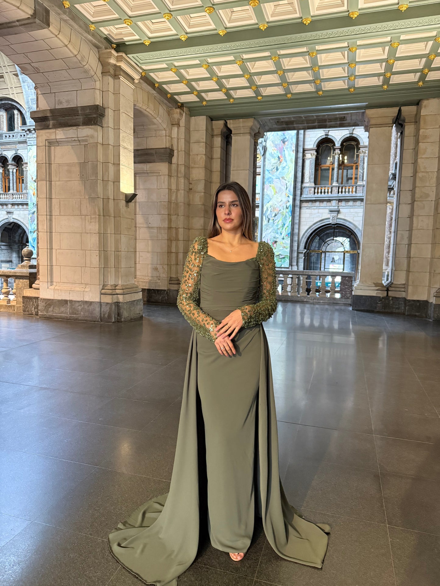 The Asena dress khaki