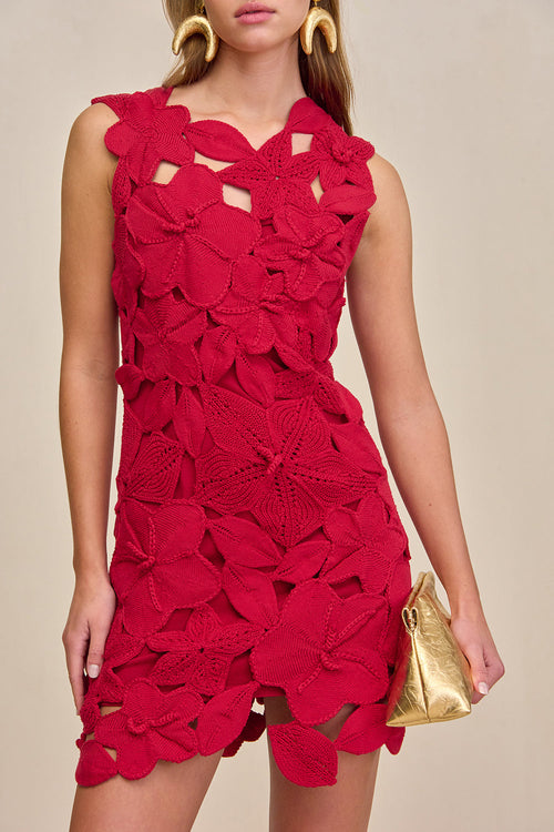 MEIRA KNIT DRESS - MERLOT