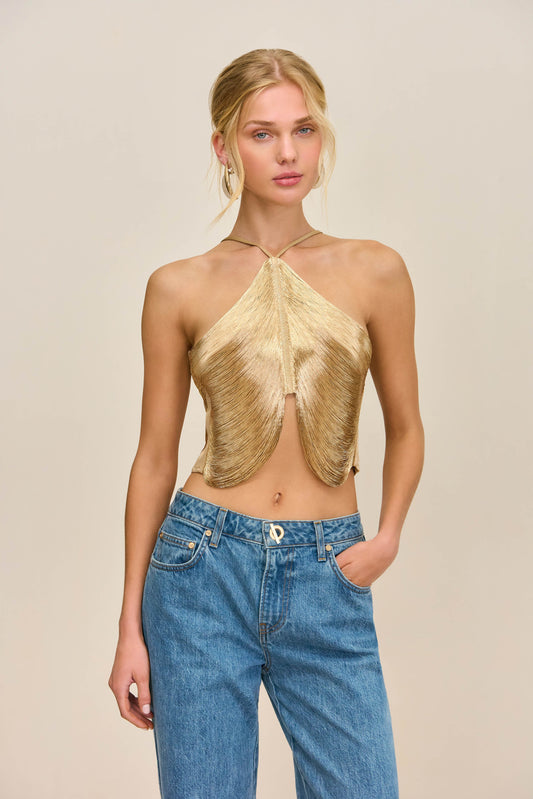 QUELLA TOP - LIGHT GOLD