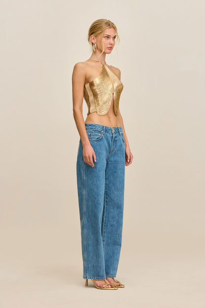 QUELLA TOP - LIGHT GOLD