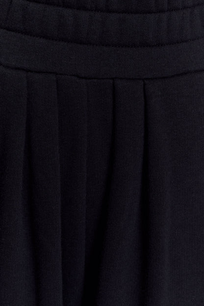 Aspen Gathered Wide Leg Jogger - Black