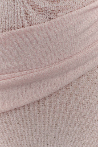 Alexius One Shoulder Knit Maxi Dress - Dusty Pink