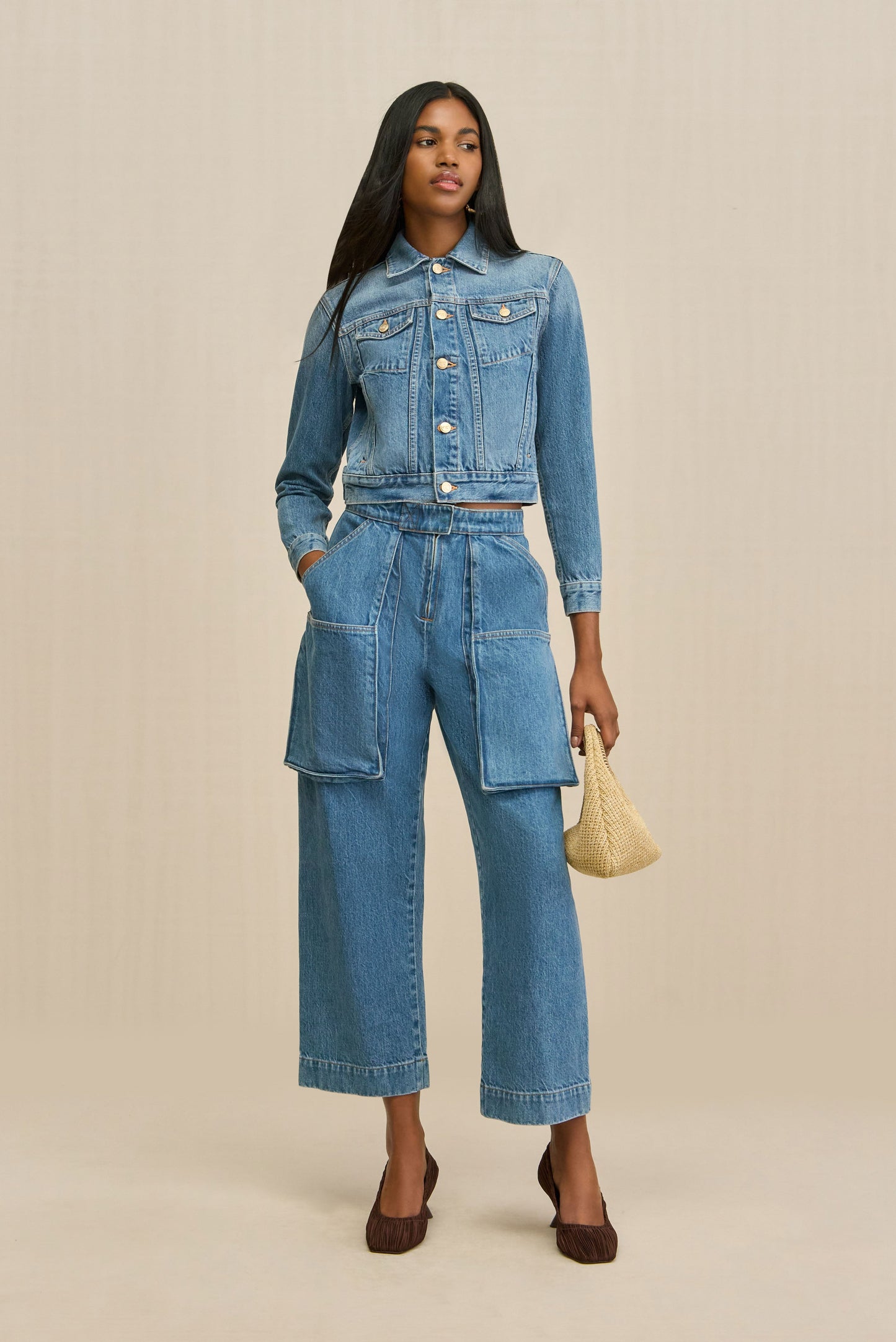 JAMILA JACKET - MEDIUM STONE WASH