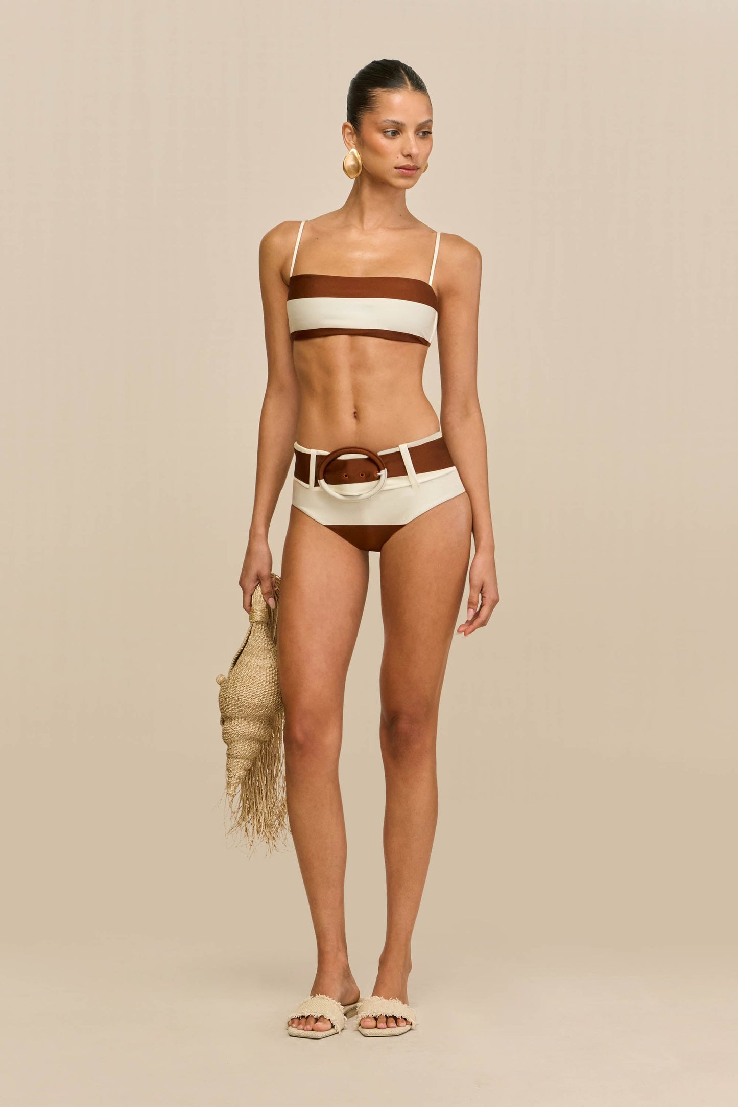 ESTRELLA BIKINI TOP - LARGE SADDLE STRIPE