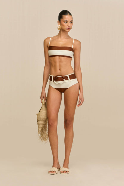 ESTRELLA BIKINI TOP - LARGE SADDLE STRIPE