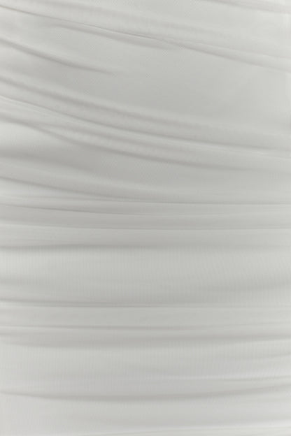 Jianna Strapless Mesh Mini Dress - White