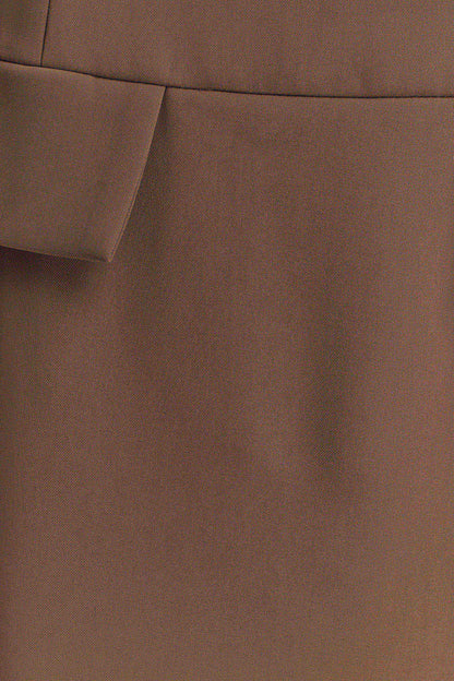Cassie Column Maxi Skirt - Cacao Brown