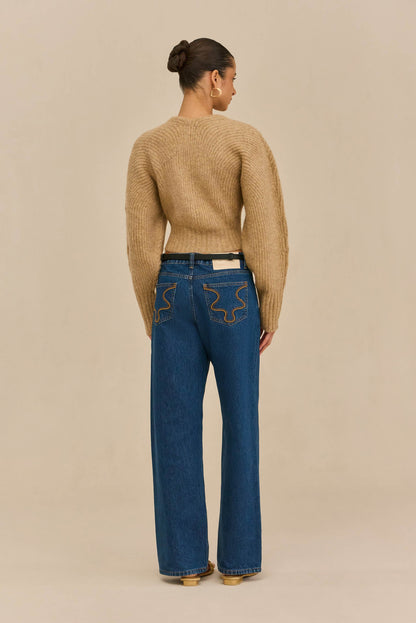 CASELLA KNIT CARDIGAN - CHAMPAGNE