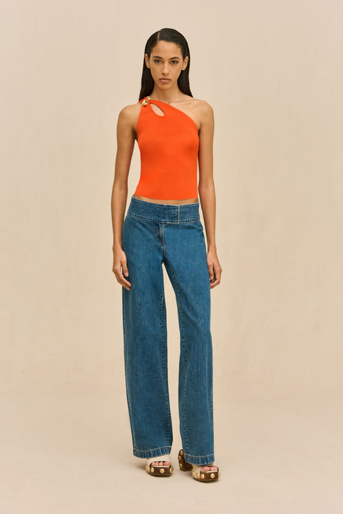 YAEL PANT - MEDIUM WASH BLUE