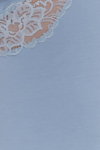 Electra Slinky Lace Mini Dress - Pale Blue