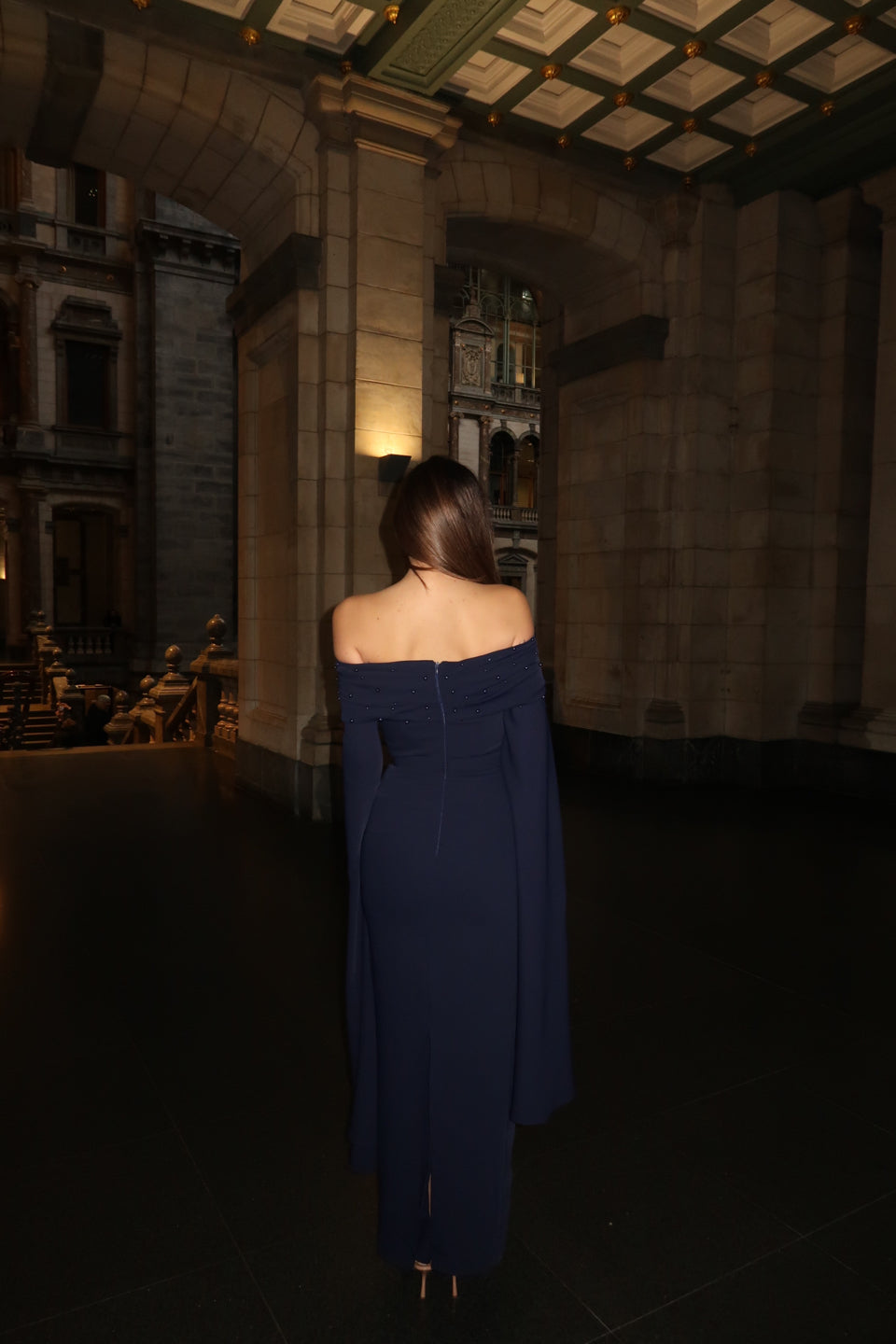 The Aleyna dress navy blue
