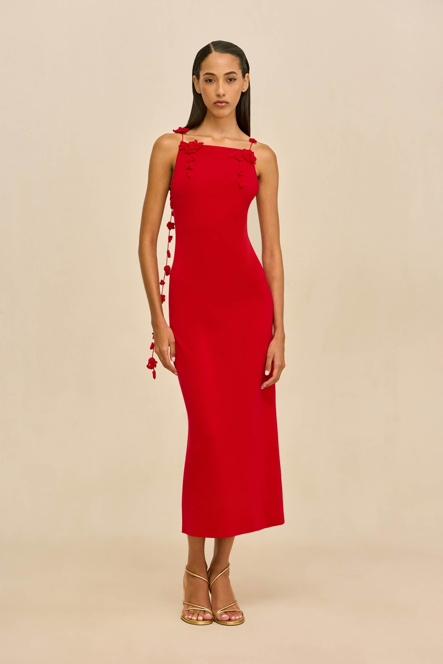 GIULIANA KNIT DRESS - VERMILION