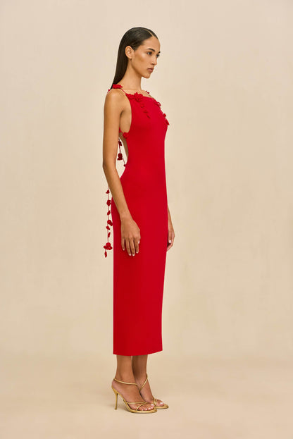 GIULIANA KNIT DRESS - VERMILION