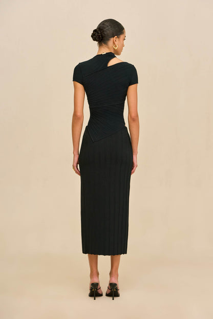 MARLINE KNIT SKIRT - BLACK