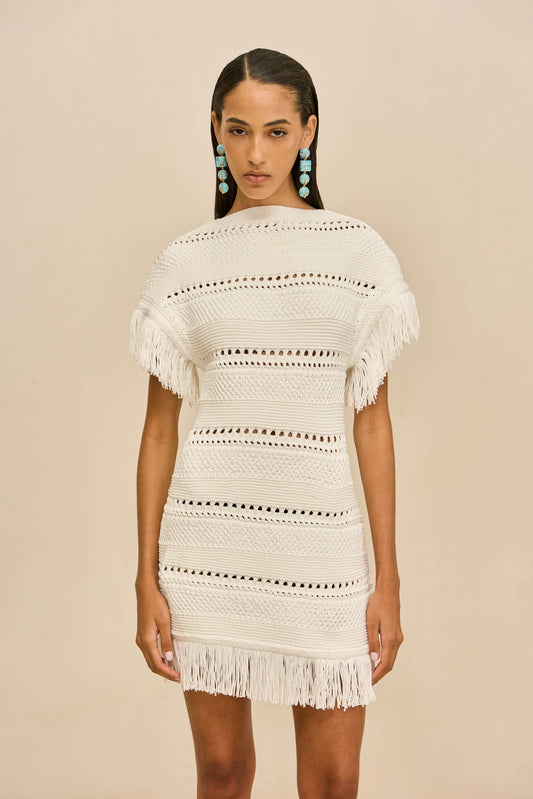 MAREN KNIT DRESS - OFF WHITE