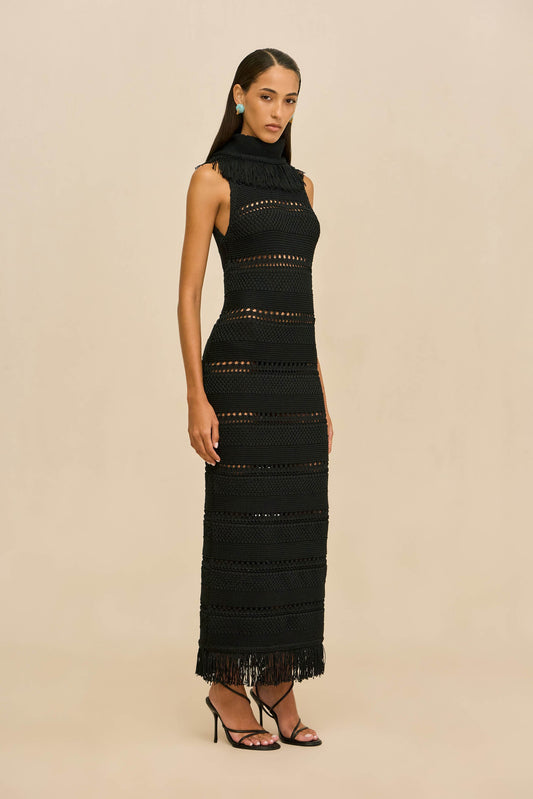KADIMAH KNIT DRESS - BLACK