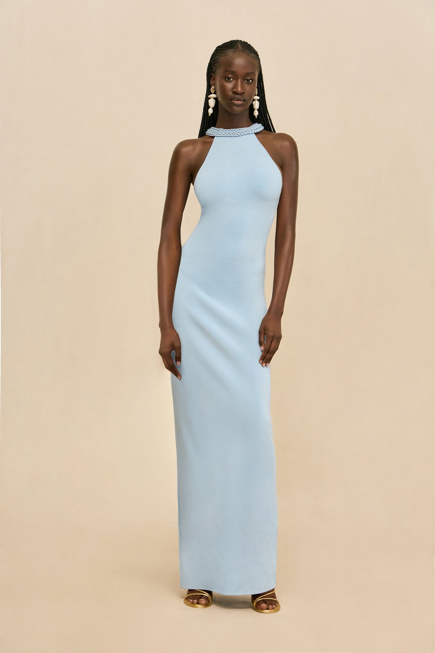 CASSIDY KNIT GOWN - COASTAL