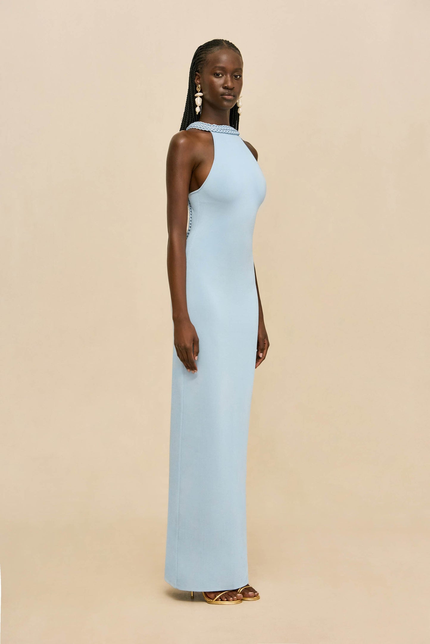 CASSIDY KNIT GOWN - COASTAL