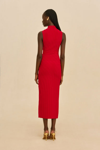 JESSICA KNIT DRESS - VERMILION