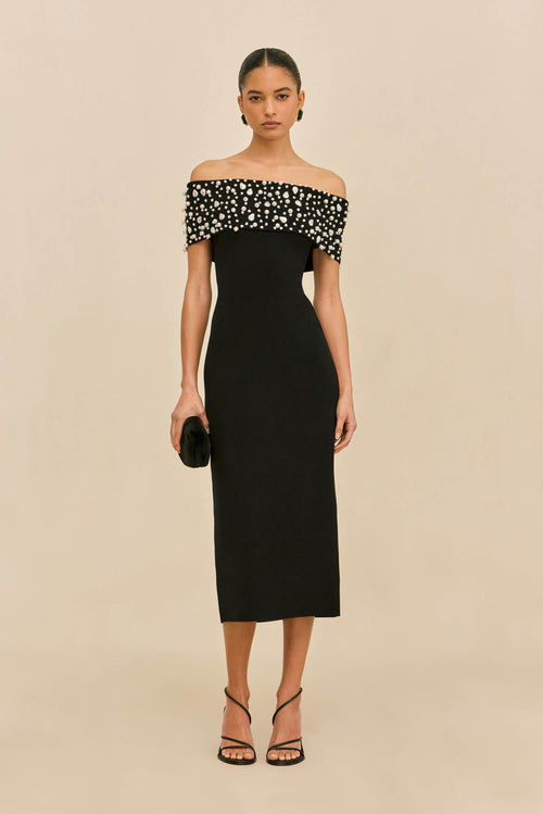 SUZIE KNIT DRESS - BLACK
