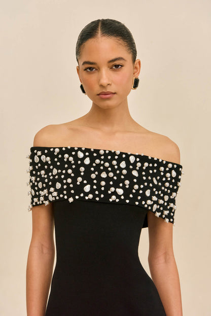 SUZIE KNIT DRESS - BLACK