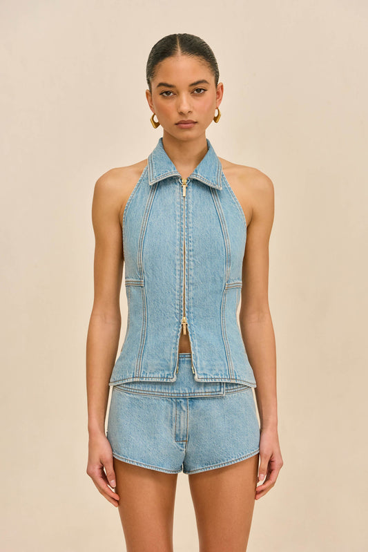 DENNY DENIM SHORT - VINTAGE BLUE
