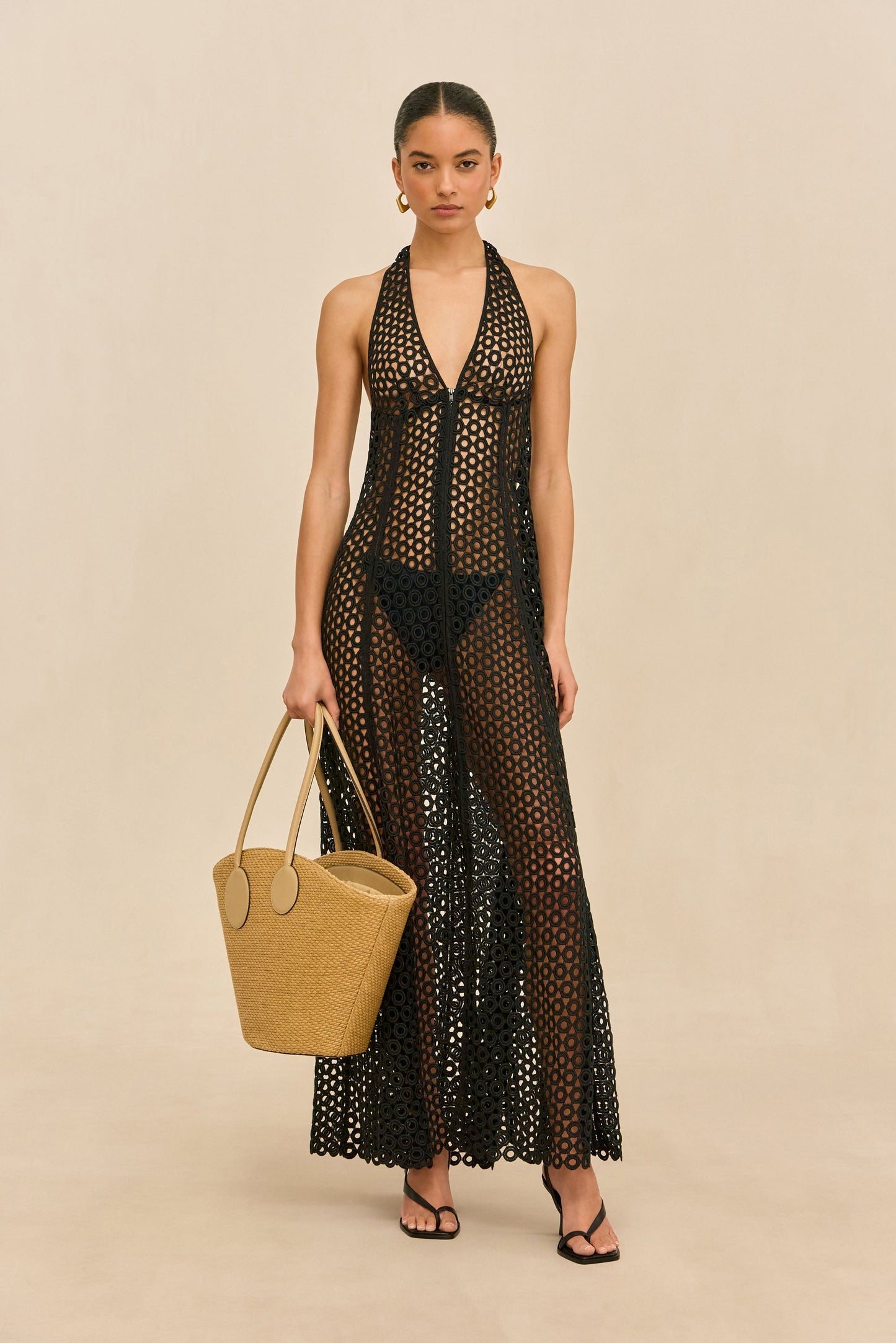 MALIKA COVERUP DRESS - BLACK