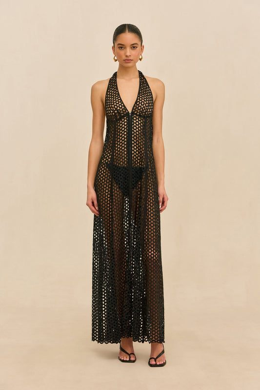 MALIKA COVERUP DRESS - BLACK