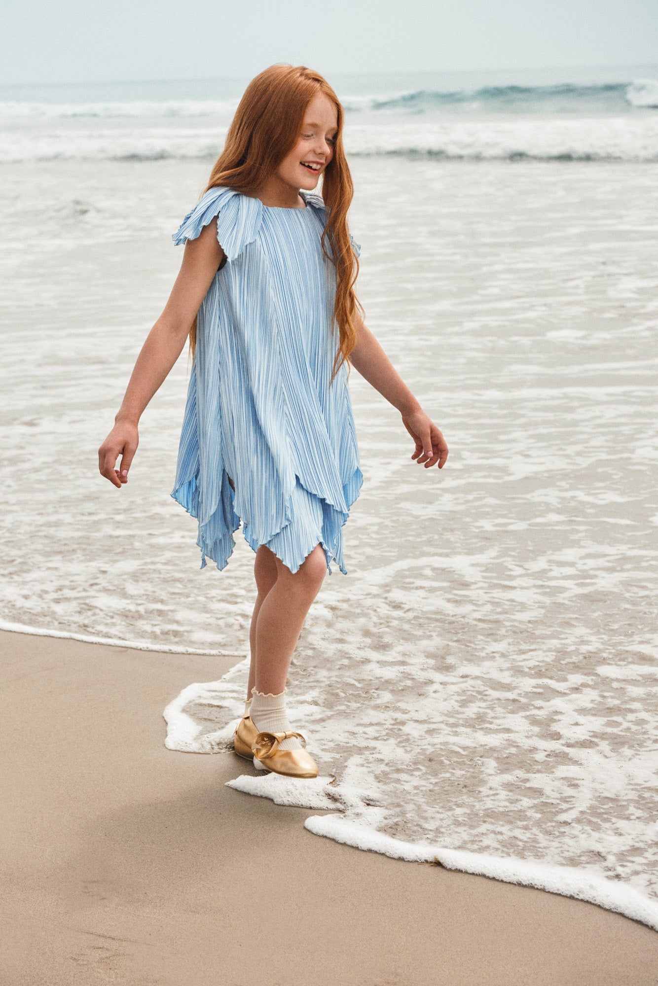 KIDS MIMI BALLET FLAT - BRASS