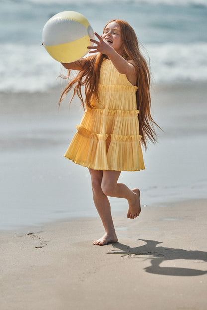 KIDS LEILAH DRESS - DAFFODIL