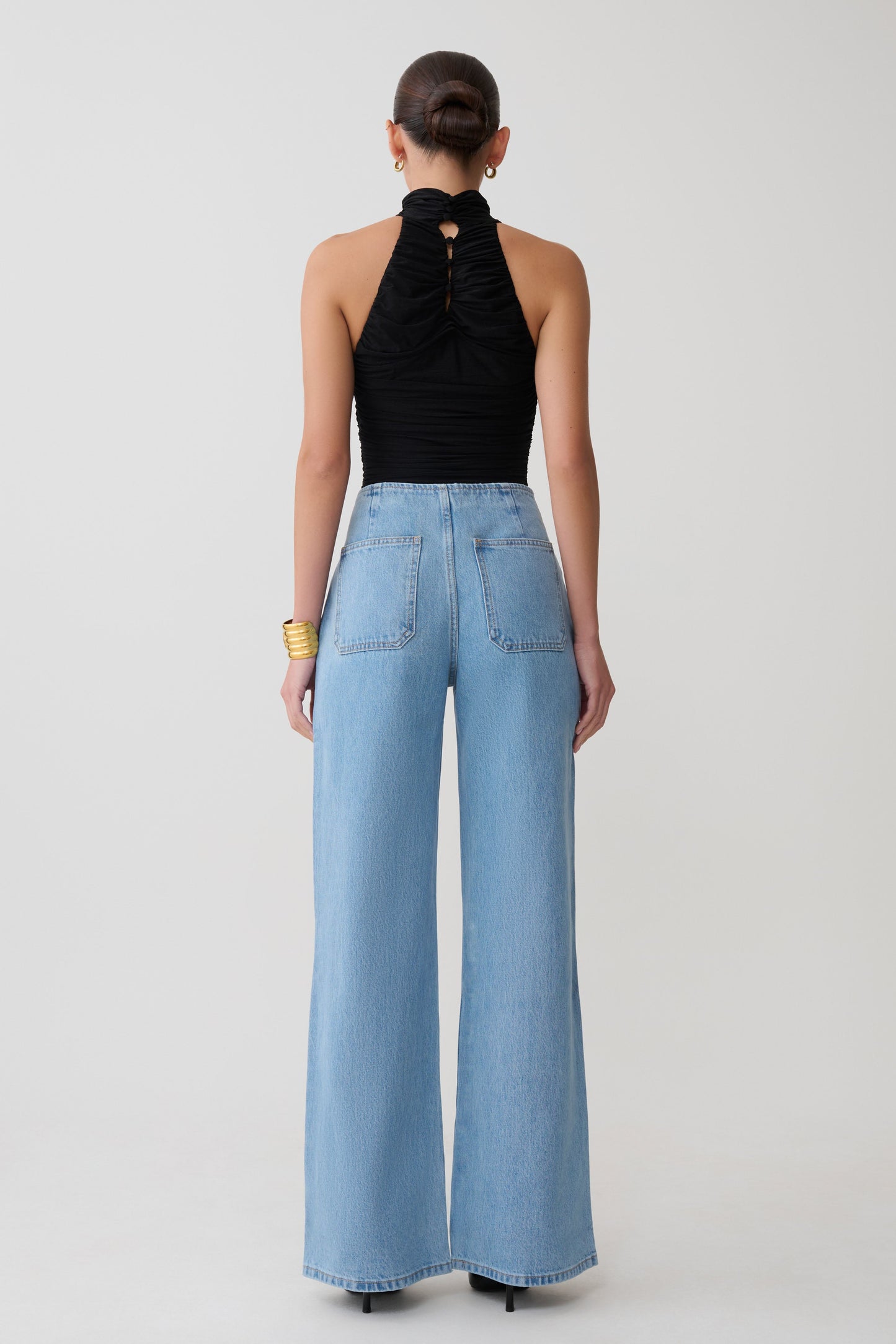 Caitlin Mid Rise Denim Jeans - Classic Blue