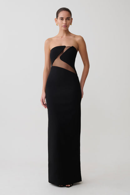 Lianne Strapless Maxi Dress - Black