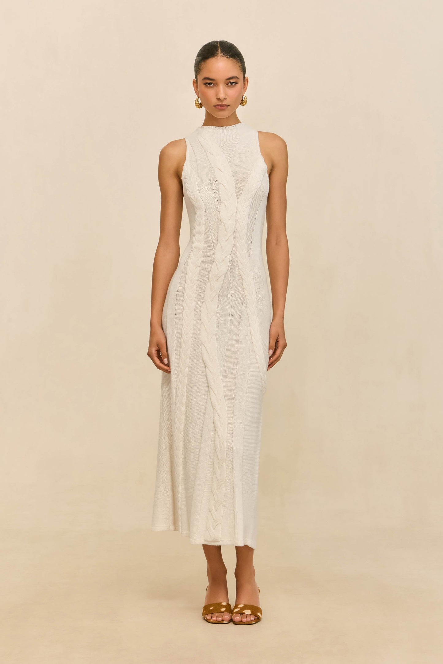 MOLLIE KNIT DRESS - OFF WHITE