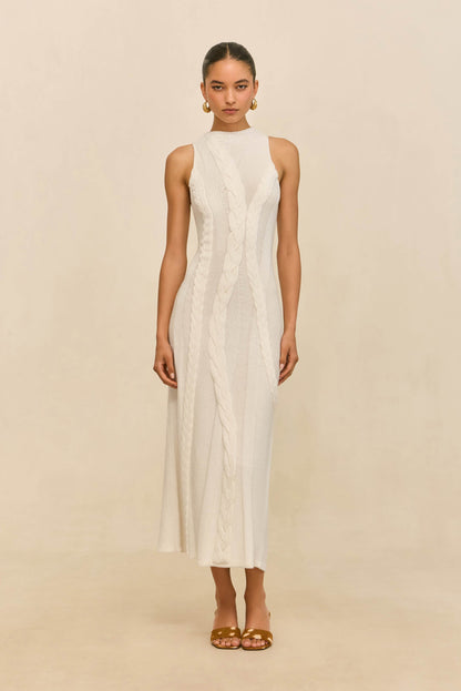MOLLIE KNIT DRESS - OFF WHITE