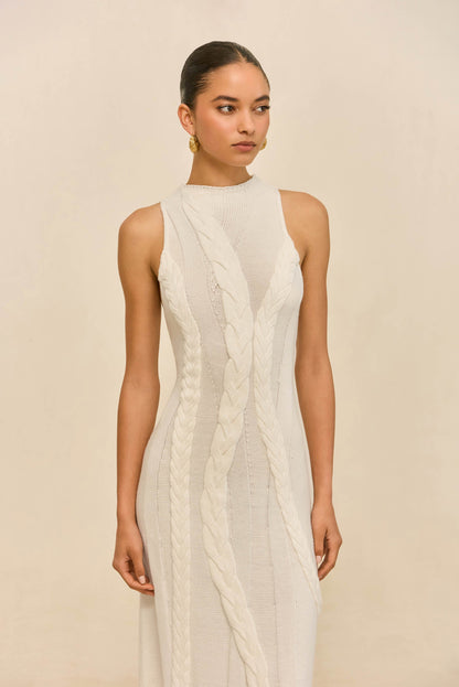 MOLLIE KNIT DRESS - OFF WHITE