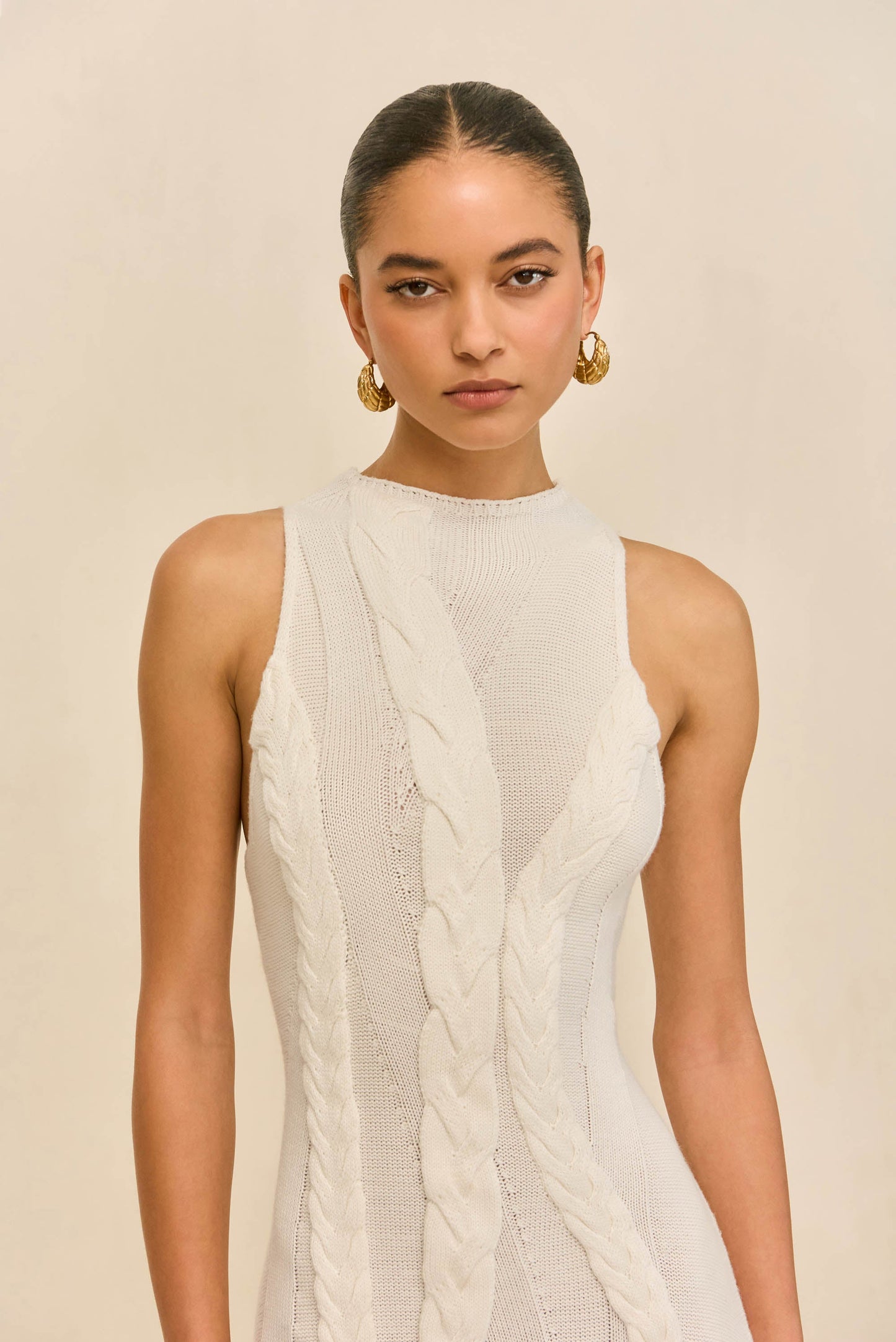 MOLLIE KNIT DRESS - OFF WHITE