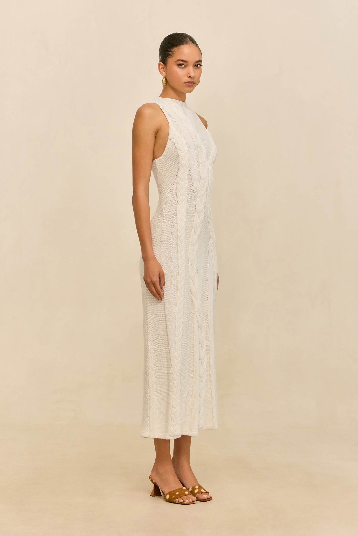 MOLLIE KNIT DRESS - OFF WHITE