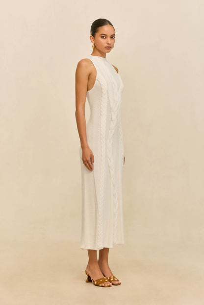 MOLLIE KNIT DRESS - OFF WHITE