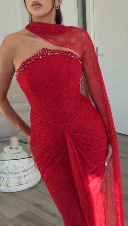 The Alina dress red