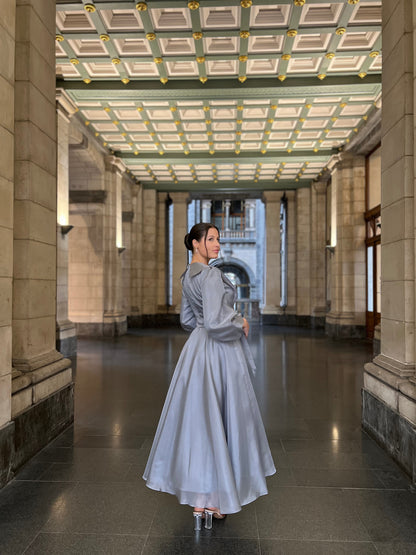 The Roza dress grey