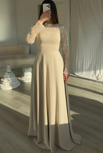 The Darla dress beige maxi