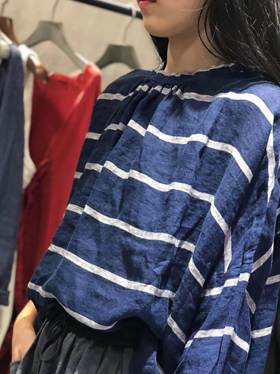 å¤§å°ºå¯¸-å¯¬é¬æ£éº»æ¢ç´é·è¢è¥¯è¡«
