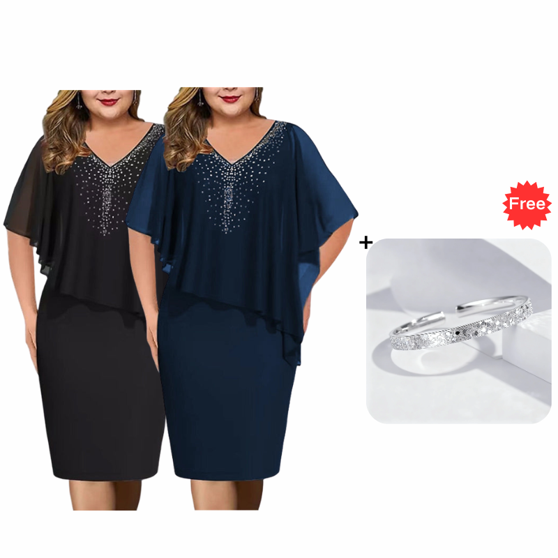 ⌛Limited-Time Offer-Women Elegant V Neck Evening Dress