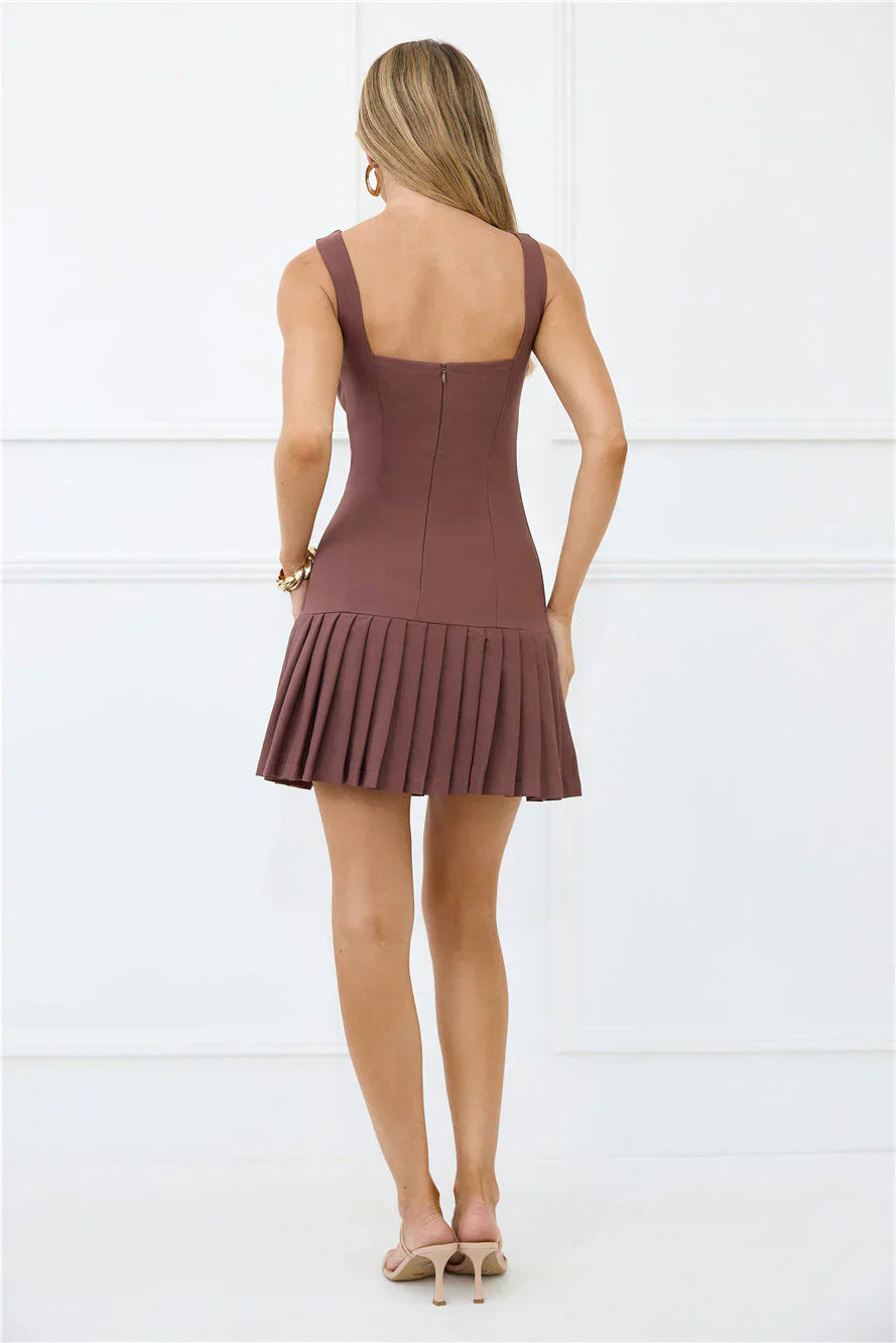 Ambition Girl Mini Dress Brown