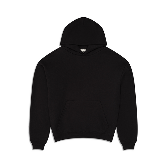 350 GSM 'Black' Fleece Hoodie